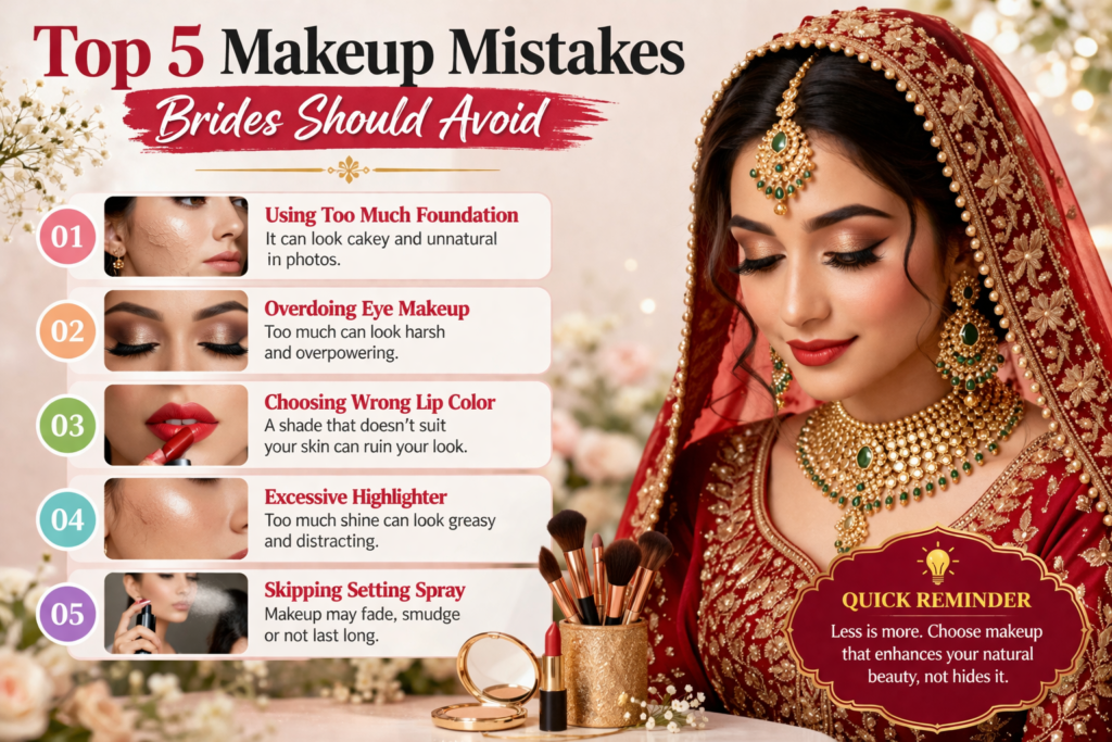 Top 5 Makeup Mistakes Brides Should Avoid